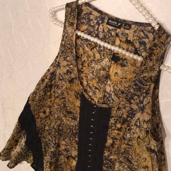 Allen B.: Asymmetrical Tank Top Blouse - Picture 3 of 7